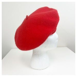 Red Wool Beret